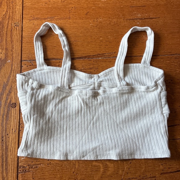 Ardene Cream Ribbed Crop Top - Picture 4 of 4